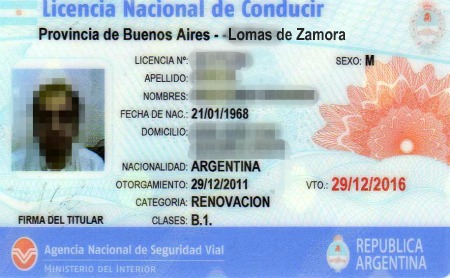 Duplicado licencia de conducir la matanza